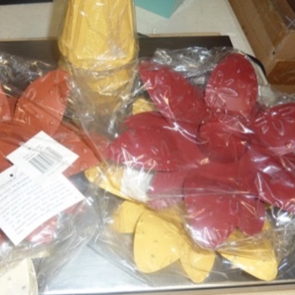 Set of 4 Daffodil Flower Tealight Candle Holders metal mesh spring colored NEW - Picture 3 of 4